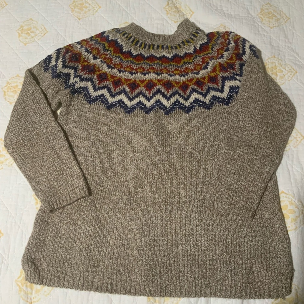 J Jill / Fair Isle Intarsia Knit Sweater